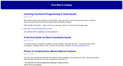 Desktop Screenshot of onemansalaska.com